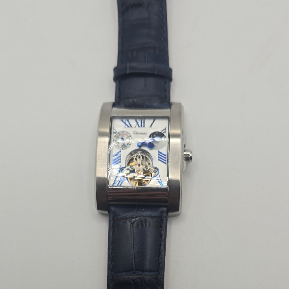 Rousseau Men's Leather Strap Watch